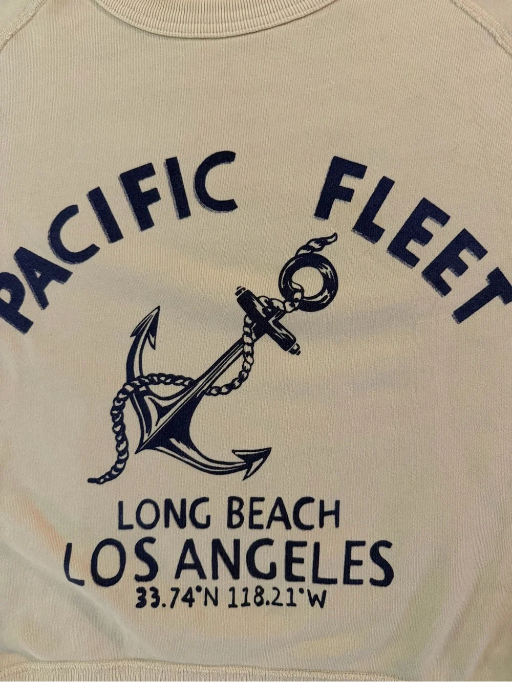 NWOT J. Crew Pacific Fleet Graphic Sweatshirt in Cream